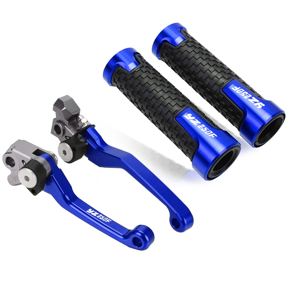 Motorcycle Pivot Foldable Brake Clutch Levers Handlebar Handle Grip For YAMAHA YZ250F 2001-2025 2024 2023 2022 2021 2020 2019