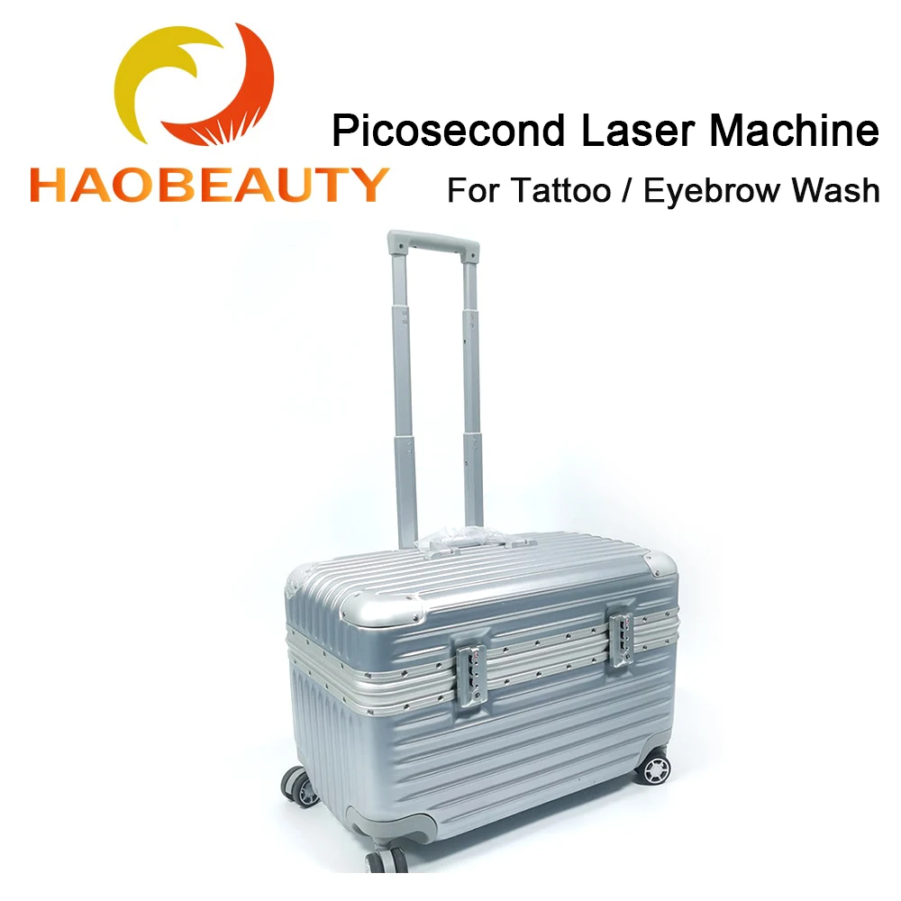 HaoBeauty YAGlaser Portátil Picosegundo Laser Removedor de Sardas Tatuagem com Detecção de Luz Máquina de Lavar Sobrancelha Não Invasiva