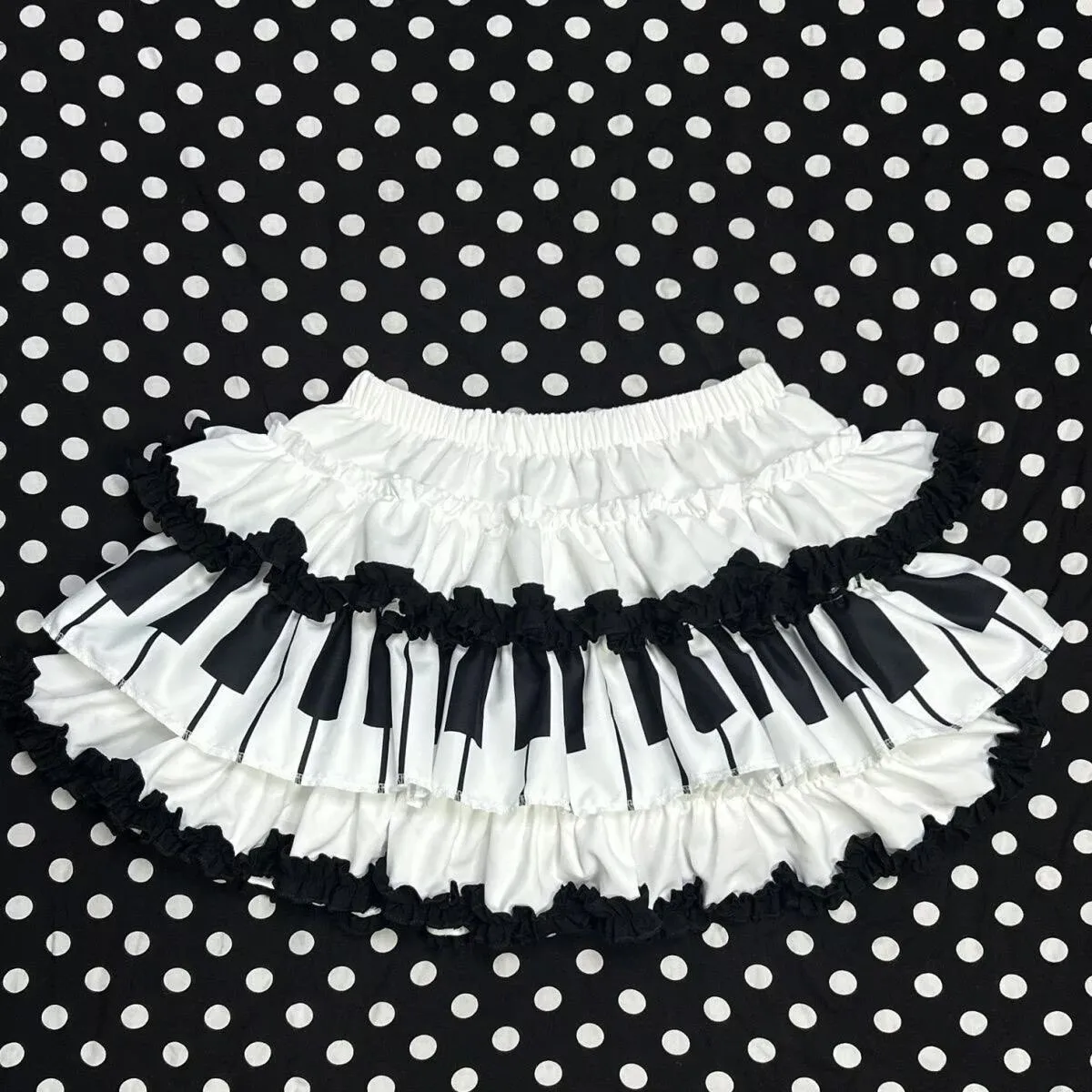 Subculture  New Elastic Waist Loose Patchwork Piano Y2k Mini Skirt Designer Vintage Kawaii Women Punk Thin Hot Girl Short Skirts