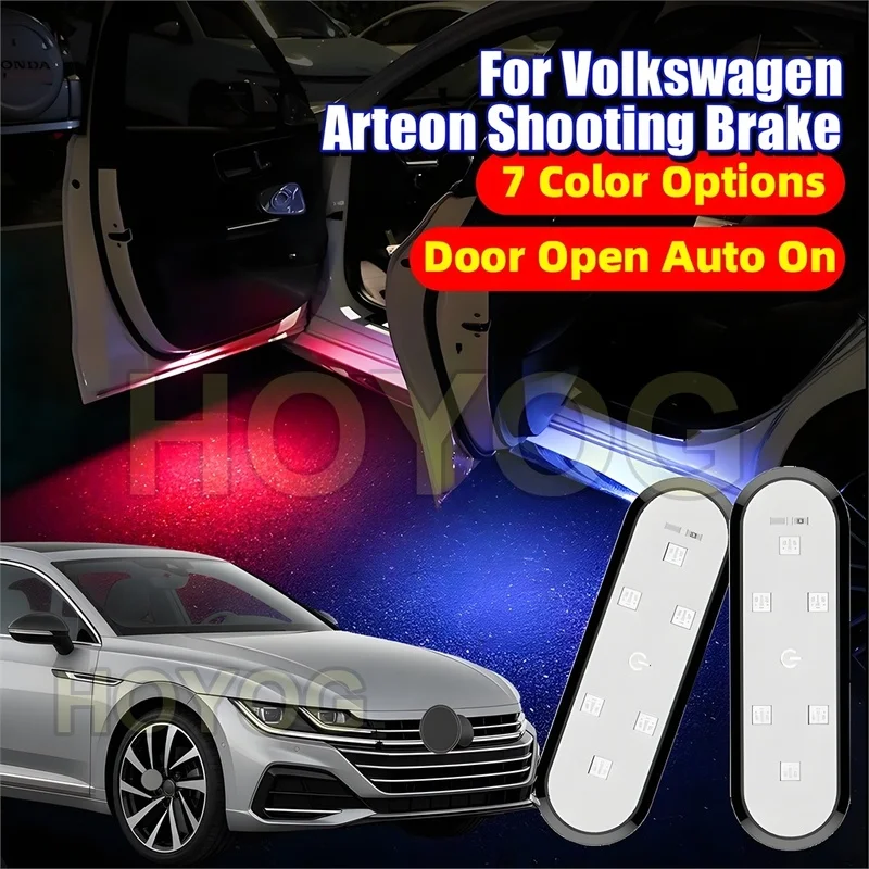 Fit for Volkswagen Arteon Shooting Brake 2020-2026 USB Rechargeable Wireless Car Door Warning Light for Door-Opening Alerts