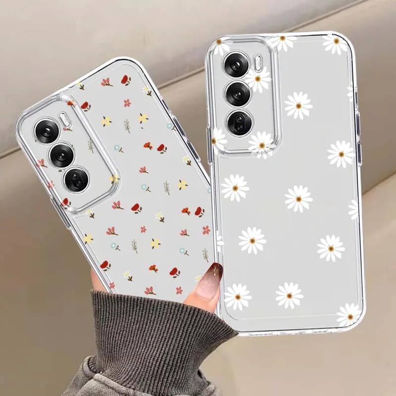 

Daisy Cherry Design Phone Case For OPPO A11 A16 A55 A56 A57 A72 A52 A73 A74 A54 A76 A78 A58 A98 Pro 5G Transparent