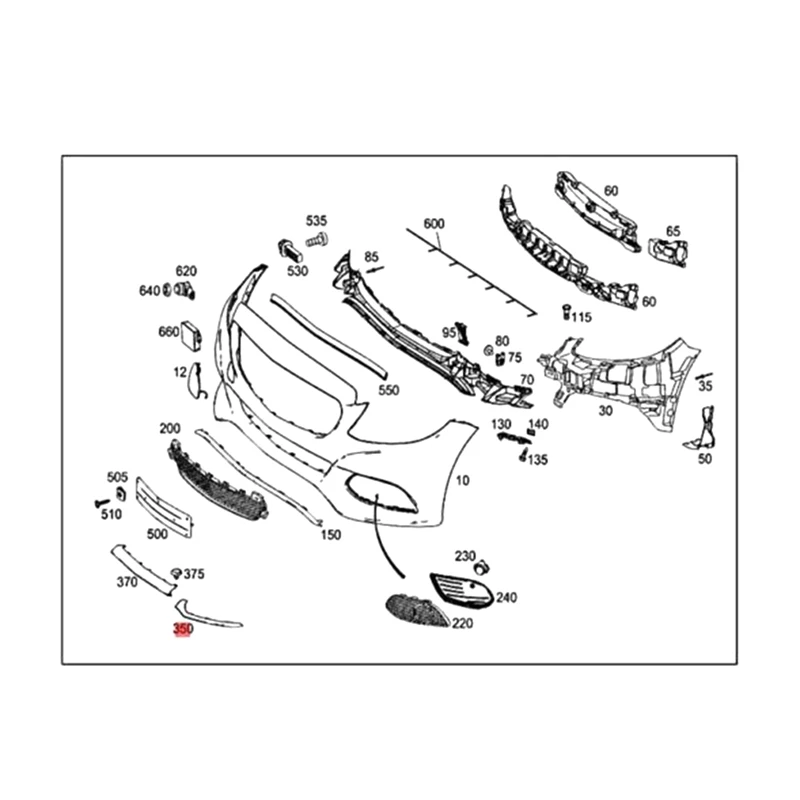 Left &Right Front Bumper Lip Spoiler Chrome Trim Front Bumper Trim For Mercedes C Class W205 C180 C200 A2058851374 A2058851474