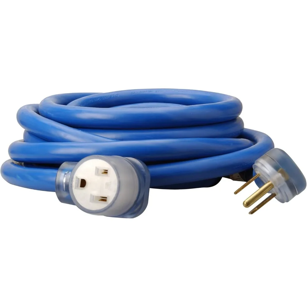 

Heavy-Duty Extension Cord, 25 Feet, 8 Gauge, 40 Amp, 250 Volt, Welding Grade, Blue
