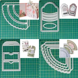Tags Label Fan-shaped pages Metal Cutting Dies Stencil DIY Scrapbooking photo album Decorative Paper Cards Embossing mold