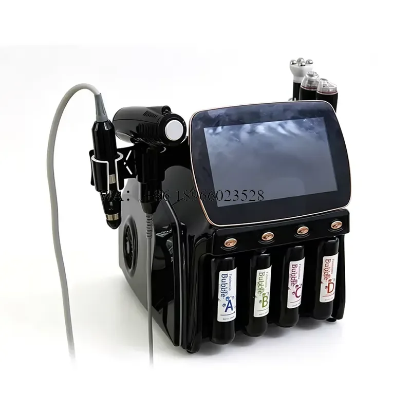 WMWMNU 2026 Newest 5 in 1 Facial Smart Management EMS Hydrodermabrasion Oxygen Jet Peel Device with HD