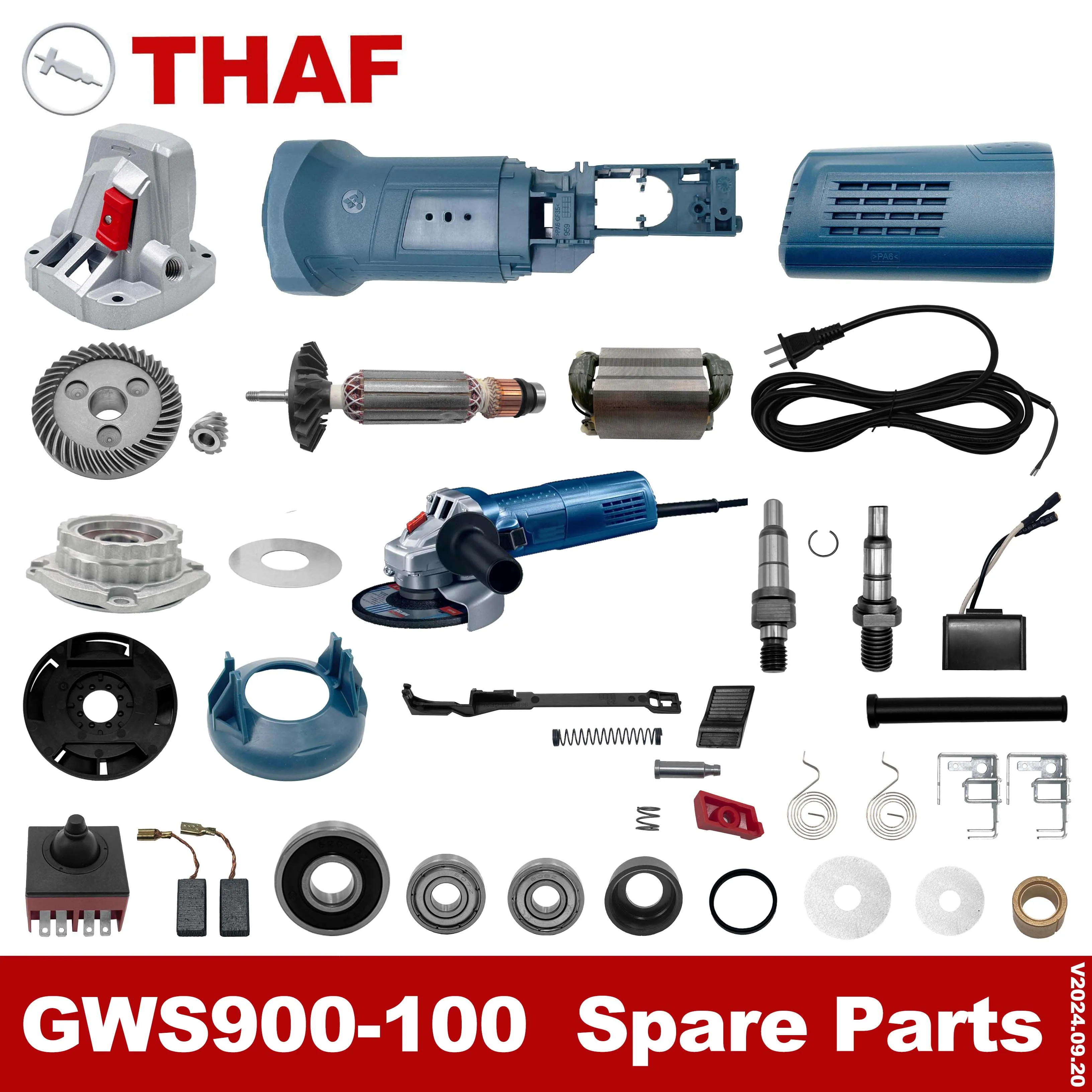 

Запасные части для угловой шлифовальной машины BOSCH GWS900-100 GWS 900-100 S