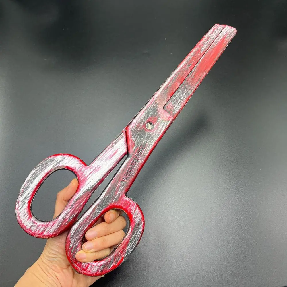 Funny Large Halloween Fake Scissors Realistic Portable Plastic Scissors Prop Plastic Lightweight Clown Scissors Party