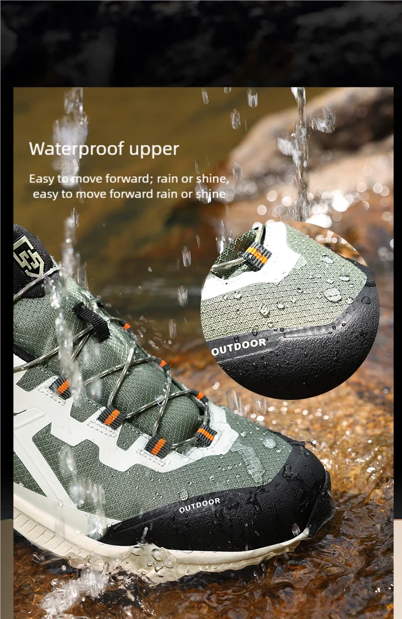 Herren Plus Size Wasserdichte Wanderschuhe Vier Jahreszeiten Rutschfeste Outdoor-Wanderschuhe Jugendliche Freizeit-Sport-Laufschuhe Sneaker – Detail 12