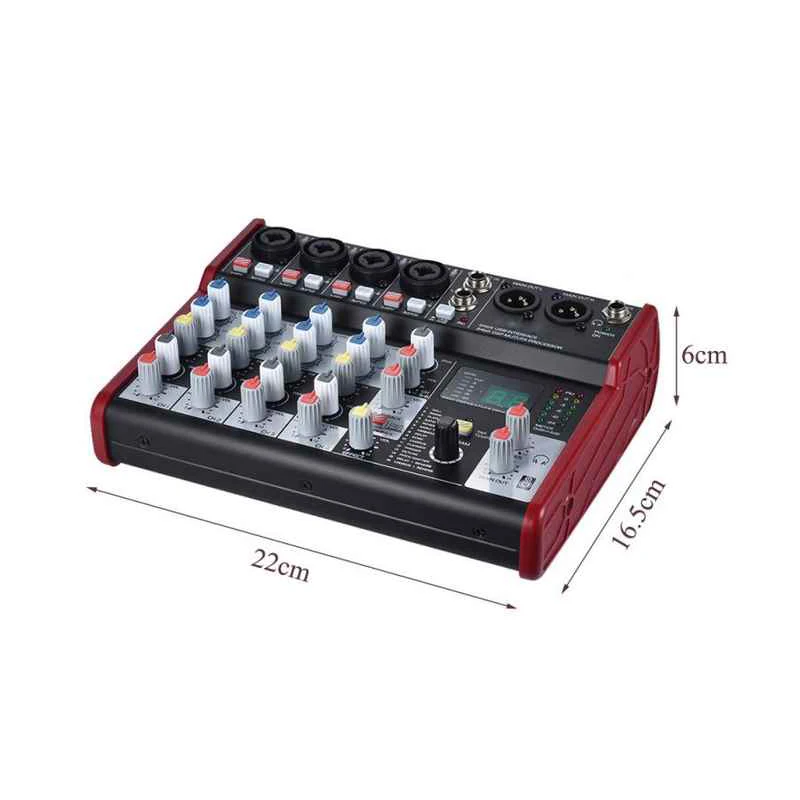 Portable 6-Channel Interface De Audio Built-in 16 Effects