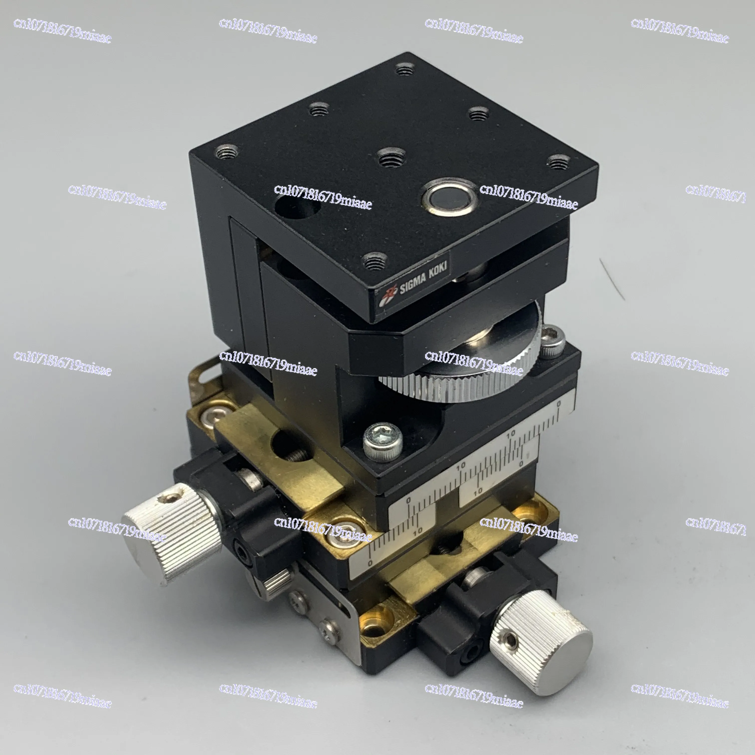 XYZ three-dimensional platform manual slide table, optical fine-tuning table, high-strength brass material