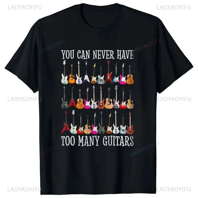 Funny Electric Guitar Music Style Short Sleeve Tshirt Fashion Man T Shirts Summer Casual O-neck Cotton T-Shirts Streetwear Tees image 3