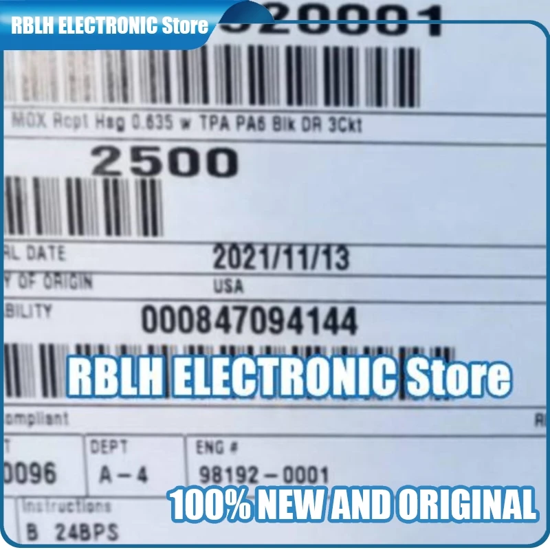 

20 шт./лот, новый и оригинальный разъем 98192-0001