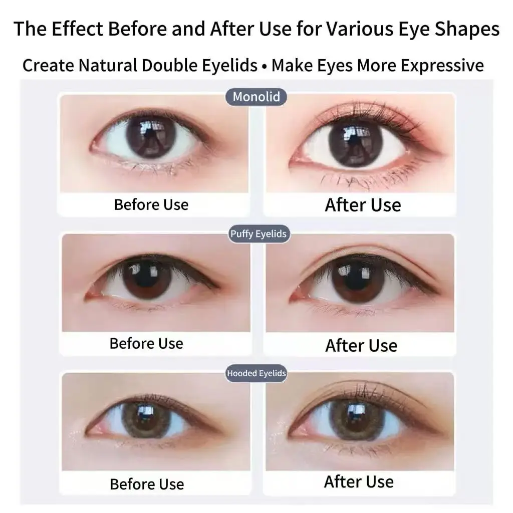 شريط جفن مزدوج غير مرئي - رفع طبيعي للعيون الأحادية الصلبة والغطاء يقاوم العرق والزيت ملصقات جفن مزدوج مقاومة للماء - #5