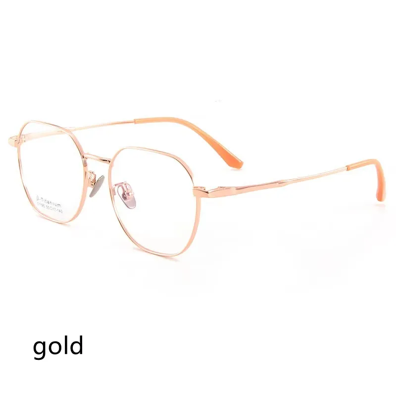 

50mm Trend Polygon Retro Pure Titanium Eyeglasses Frame Men Personality Optical Prescription Glasses Frame Women 17195