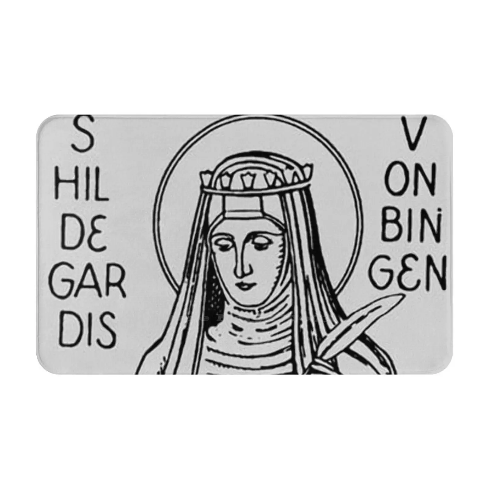 Hildegard Of Bingen Sibyl Of The Rhine Soft Cushion Car Home Carpet Door Mat Hildegard Of Bingen Medieval Christianity Saint