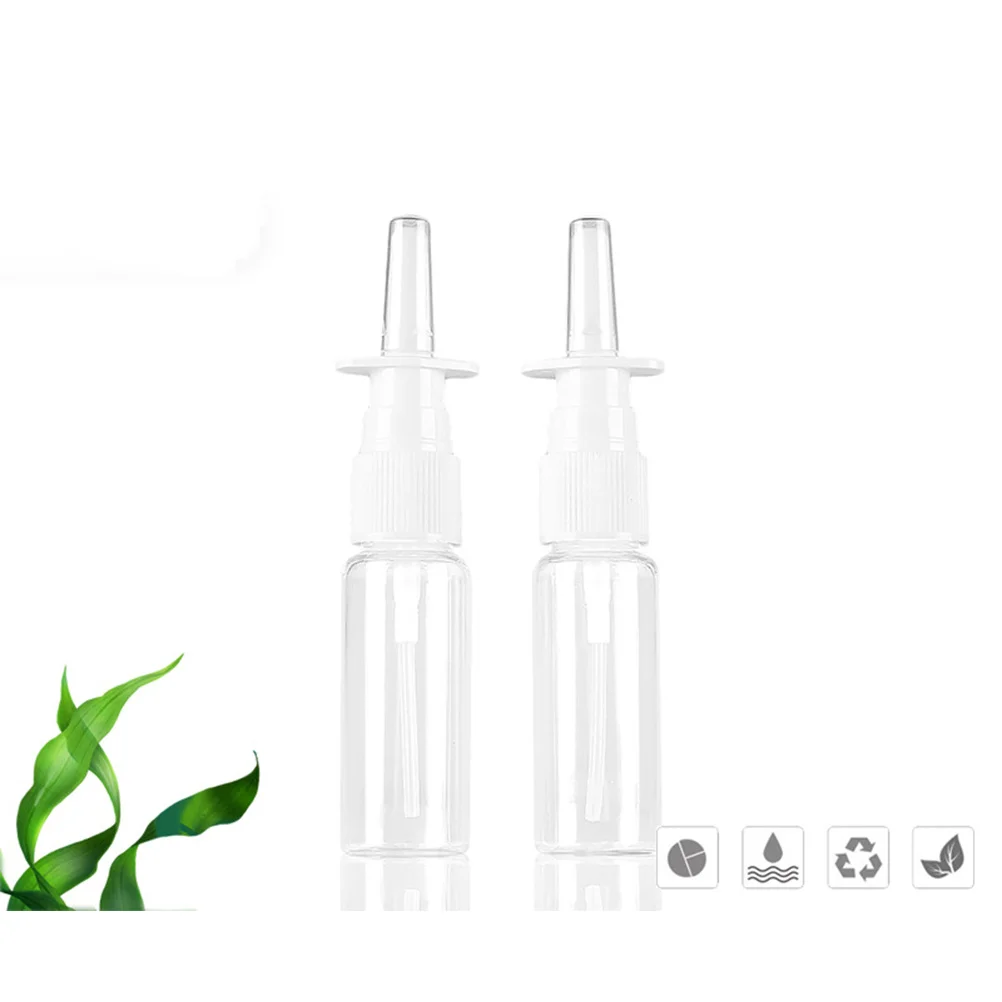 

10pcs Nasal Spray Bottle 30Ml Blue Portable Empty Bottles For Travel Business Outdoor Long Nose Reusable Plastic
