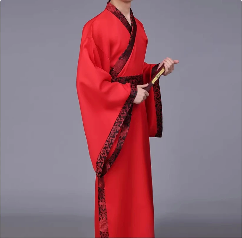 男性用の新しい古代衣装、クスー、廷臣、公式服装、漢王朝の大臣、マント、本、Z、ストレートトレイン、深いローブ