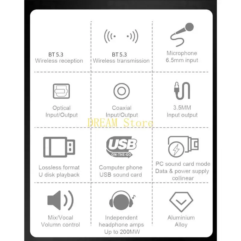 Professional DAC Bluetoothcompatible5.3 جهاز إرسال استقبال للحصول على أفضل بيع الصوت أفضل