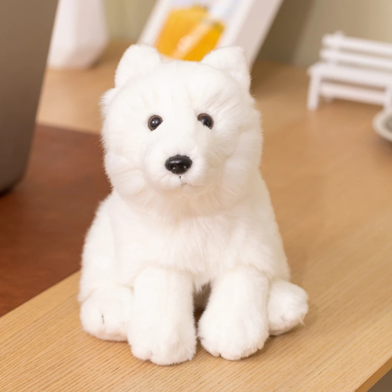 

Hot High Quality Simulated Cute Arctic Foxes Plush Toys Simulation Giant Stuffed Toys Cute Animal Plush Dolls For Kids Gifts