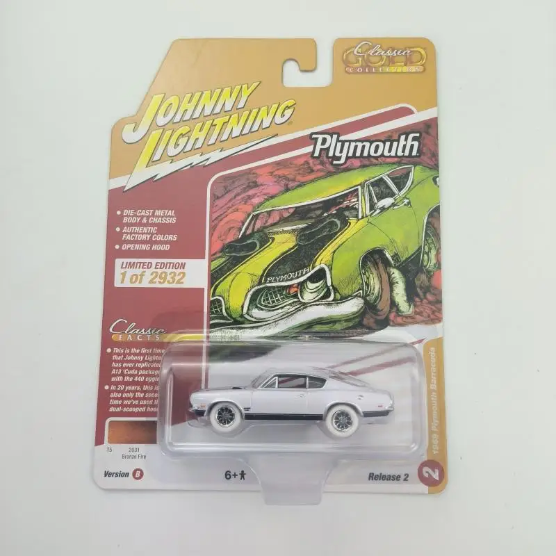 Johnny Lightning  1:64 ford gt plymouth barracuda shelby cobra daytina coupe Collection die cast alloy car model decoration gift