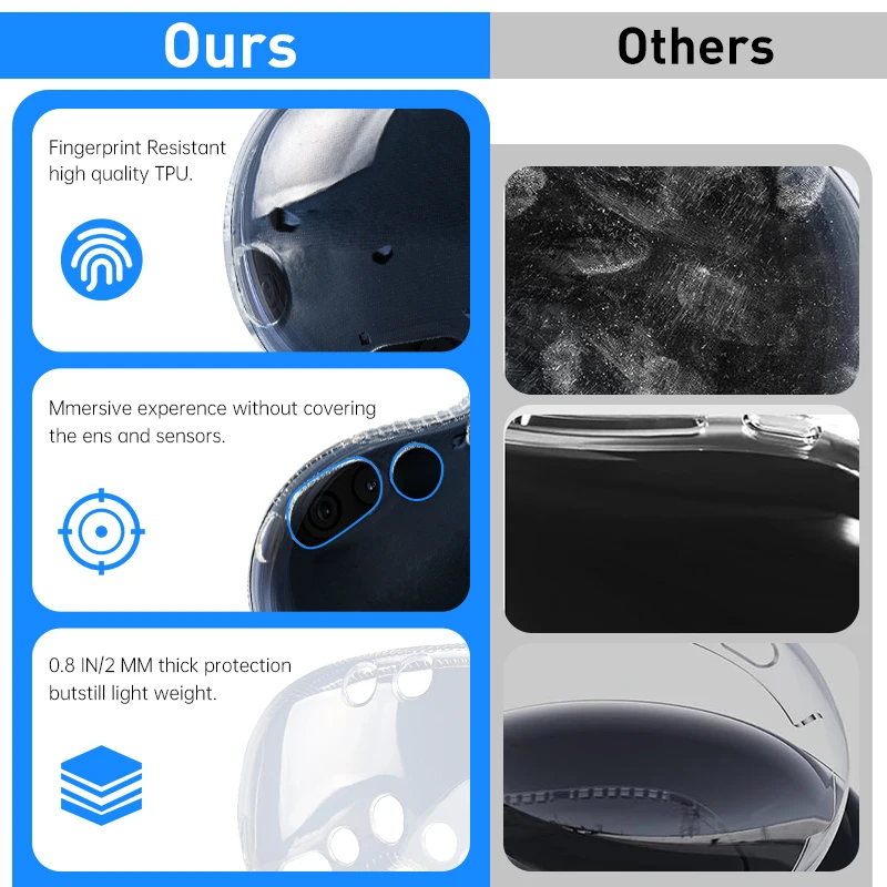 حافظة من السيليكون الناعم من مادة TPU لهاتف Apple Vision Pro VR حافظة واقية مضادة للخدش لملحقات ألعاب سماعة الرأس Vision Pro #6