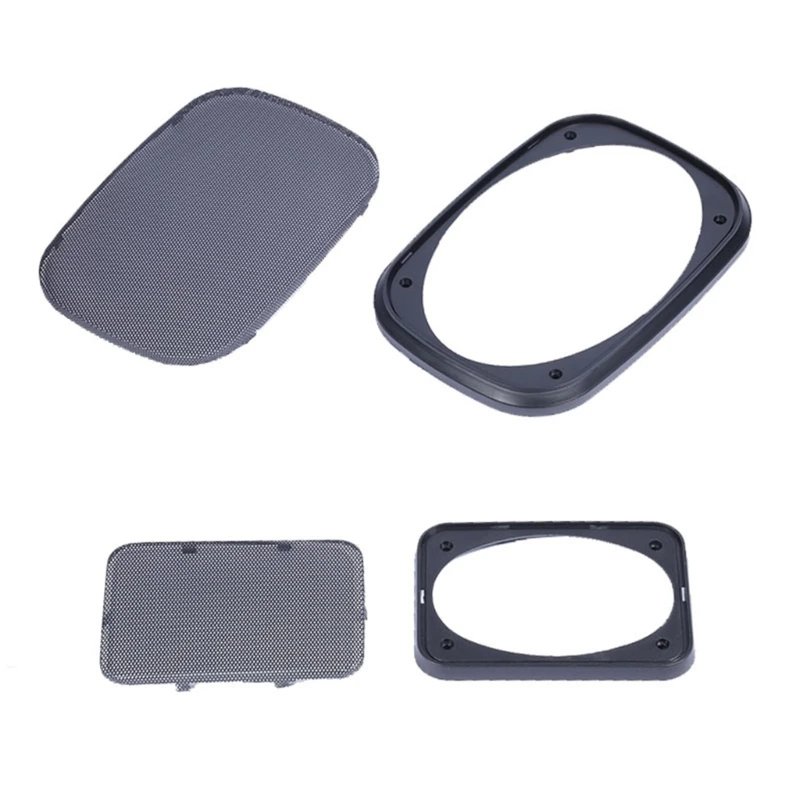 Cubierta de parrilla de altavoz 4 "x 6" 6 "x 9 "rectangular/redondo plástico acero cubierta de malla a prueba de polvo marco rejillas de alambre para Audio de coche Subwoofer