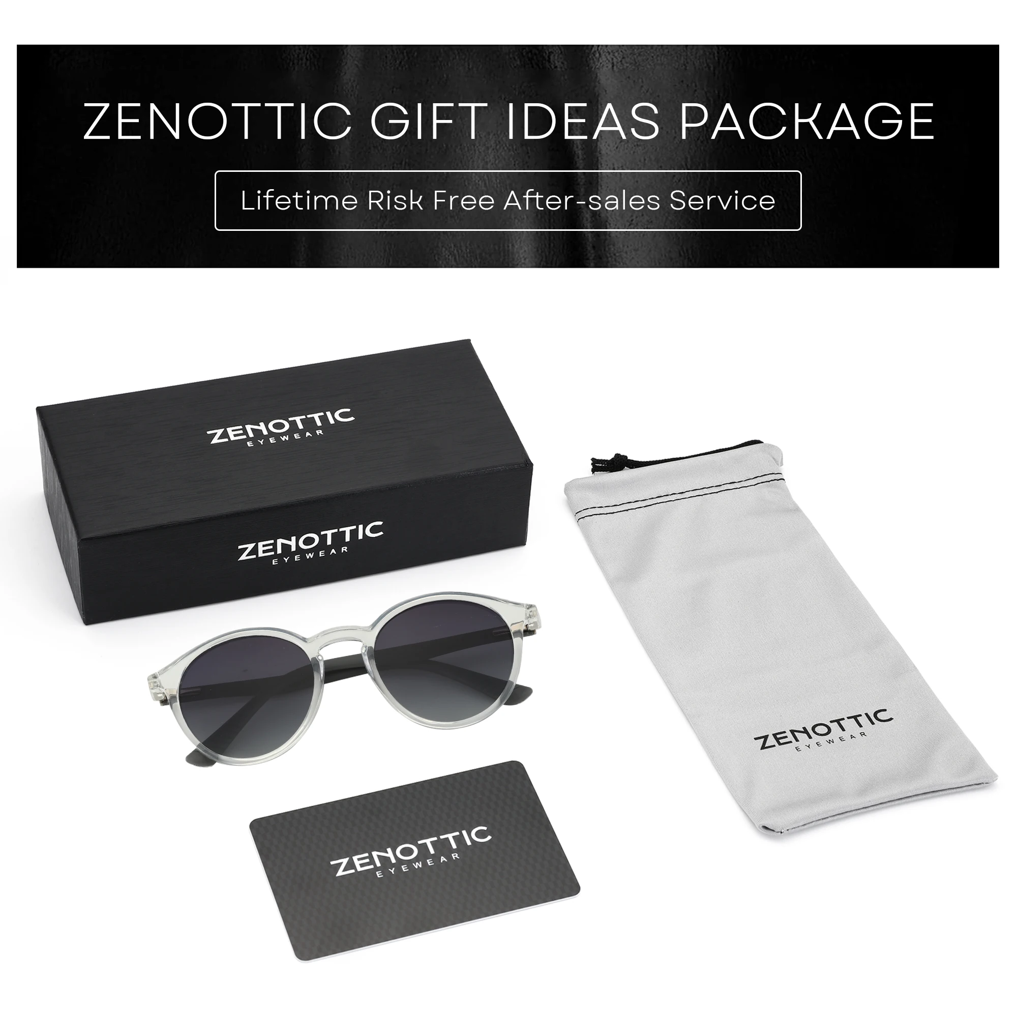 ZENOTTIC 2025 Fashion Polarized Sunglasses Men Women Vintage Round Frame Rubber legs Fashion Sun Glasses UV400 Goggles Shades