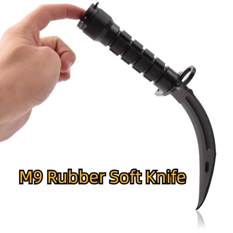 M9 Plastic Toy Rubber Soft Knife Game Peripheral Weapons Film Props Training Knife Simulation