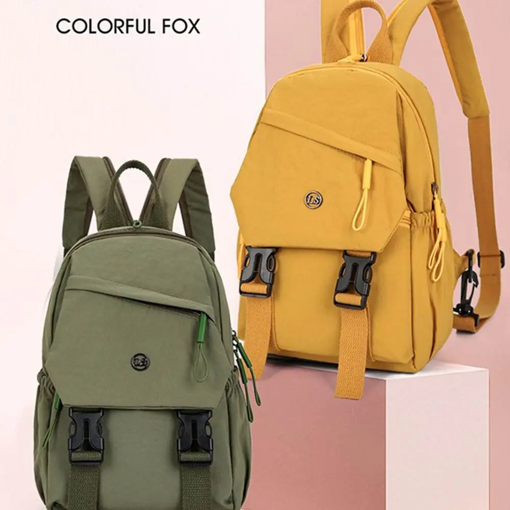 Mochila antirrobo de nailon para mujer, bolso de hombro de viaje de Color sólido de gran capacidad, mochila escolar de estudiante de estilo japonés, viaje