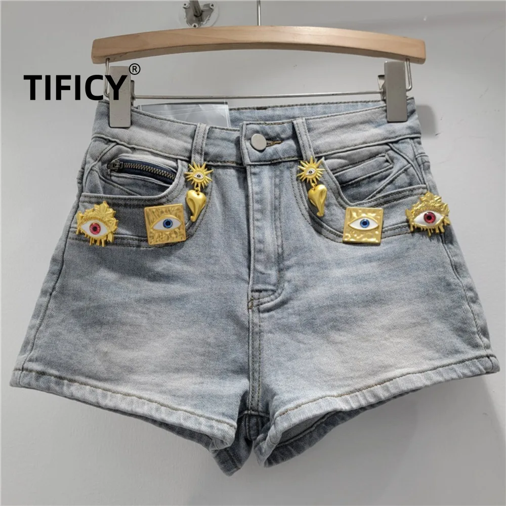 

High Street Jeans Shorts Women's Vintage Vintage Low Rise Denim Shorts Straight Leg Y2k Hip Hugging Hot Pants Ultra Short Pants