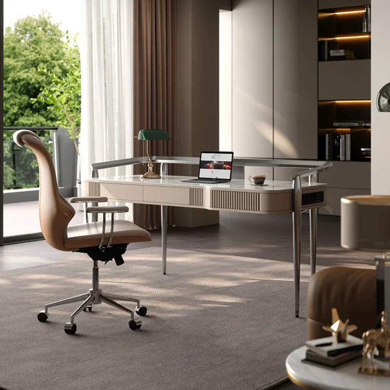 Creative Minimalist Office Desk Luxurious Computer Desk Modern Home Study Office Desk Luxury Bedroom Tavolo Trendy Furniture