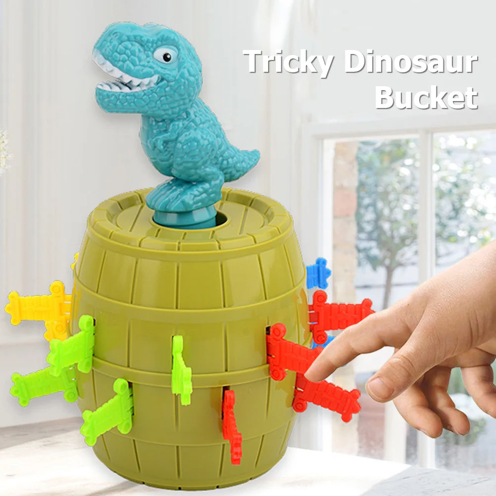 2-4 Players Jumping Dinosaur Buckets Girl Boy Gift Classic Puzzle Toys Sword Stab Dinosaurs Games Entertainment Toys