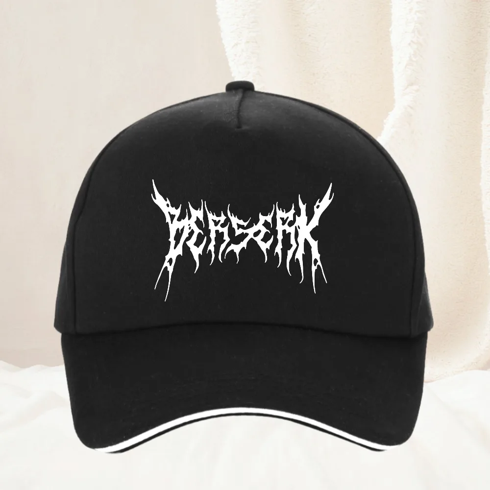 

Japan Anime Berserk hat Guts Print Graphic Baseball Cap Men's 90s Summer Casual Manga Dark Fantasy Black Swordsman Style hat