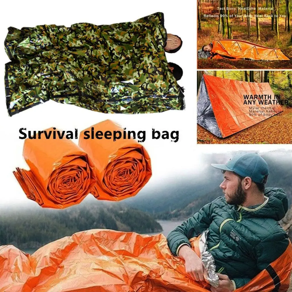 New Thermal Keep Warm PE Emergency Blanket Portable Waterproof Emergency Blanket Sun Protection Blanket Outdoor Tool