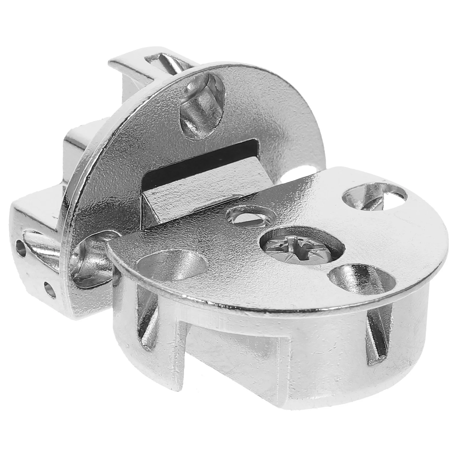 

Durable Copper Half Round Zinc Alloy Hinge Practical Turning Hinge for Dinner Table Chairs Cabinet Silver Color