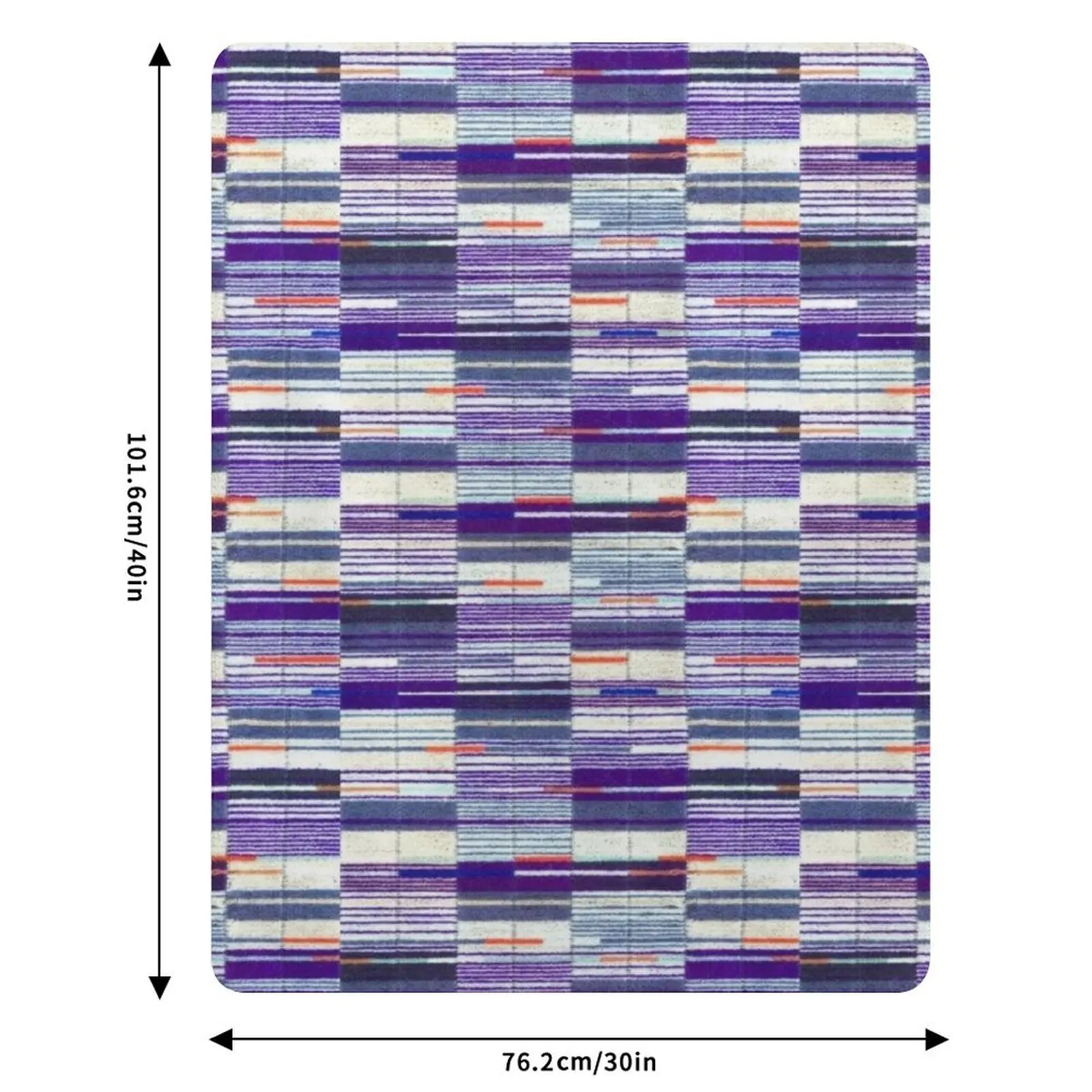 Printed Image of ELIZABETH LINE UNDERGROUND MOQUETTE SEAT COVER Throw Blanket funny gift Decorative Throw Furry Blankets