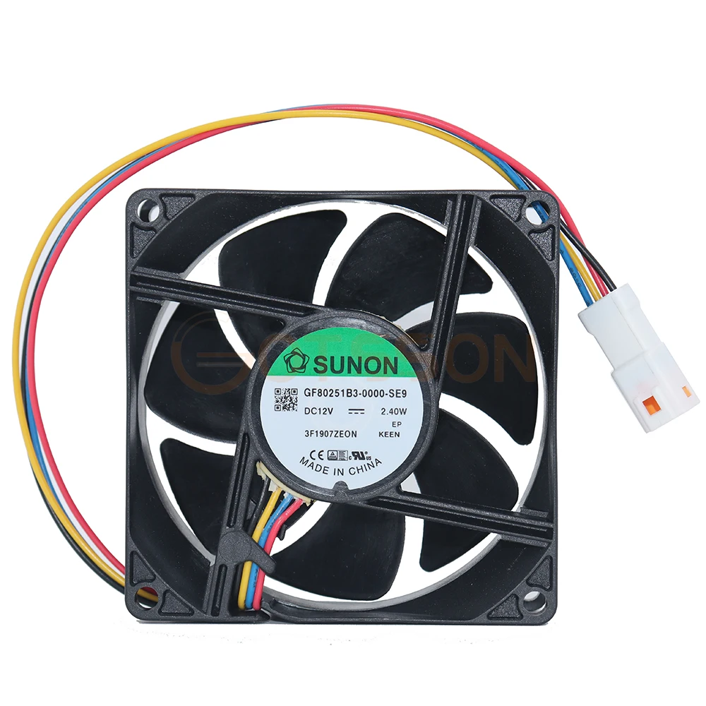 GF80251B3-0000-SE9 8025 8CM 80MM Industrial waterproof fan DC 12V 2.4W  GF80251B3 4wires Automotive waterproof connectors