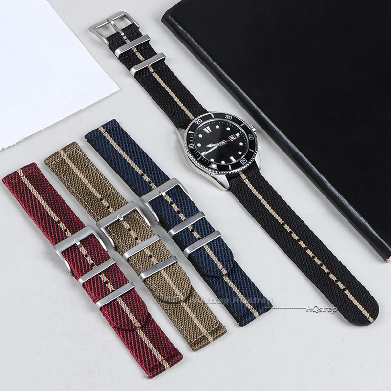 20mm 22mm Nylon Watch Strap Soft Nylon Sport Replacement Band Quick Release Universal Canvas Bracelet Watchband for Seiko Bands