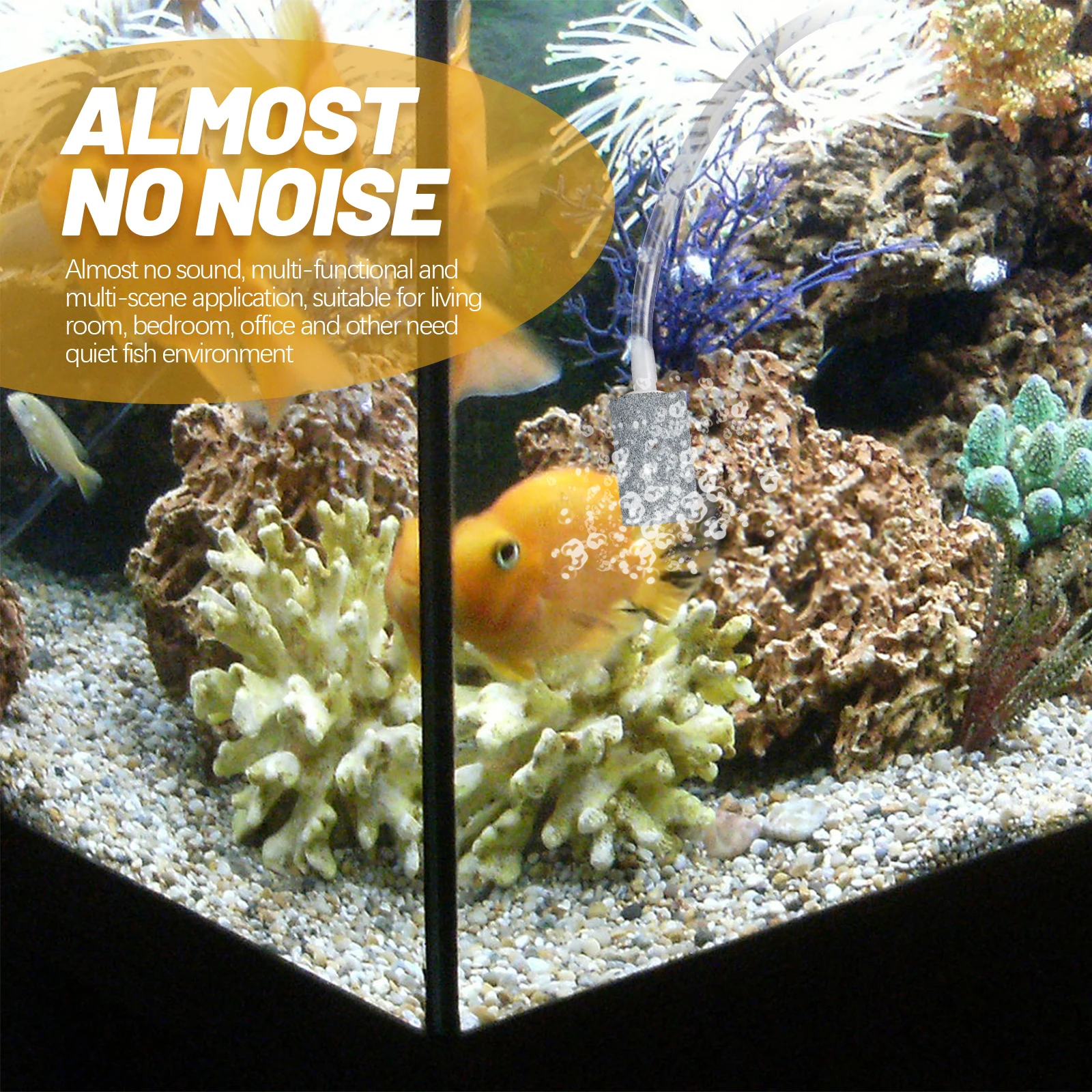 

Portable Oxygen Pump USB Aerator for Fish Tank Small Aquarium Accessories Silent Blue Yellow 0.5L Mini Air Pump