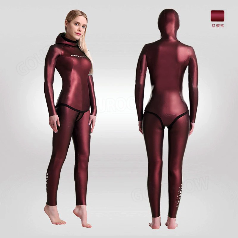 

3MM Women Neoprene Surfing Keep Warm Snorkeling Diving Suit Hood Scuba Spearfishing UnderWater Hunting Swim WetSuit