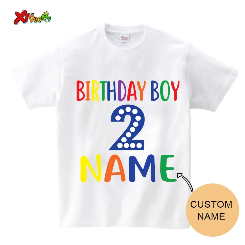 Family Matching Outfits Birthday Party 2023 Family Clothes Set T Shirts Birthday Boy Kids Personalized Name Boy Party T-shirt