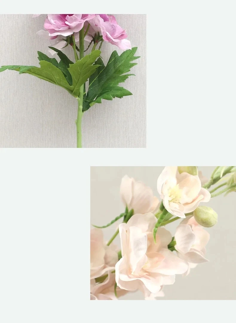 5 Stück feuchtigkeitsspendende, naturgetreue Delphinium-Kunstblumen zur Dekoration für Hochzeiten, Partys, luxuriöse Heimdekoration, künstliche Hyazinthenblumen – Detail 9