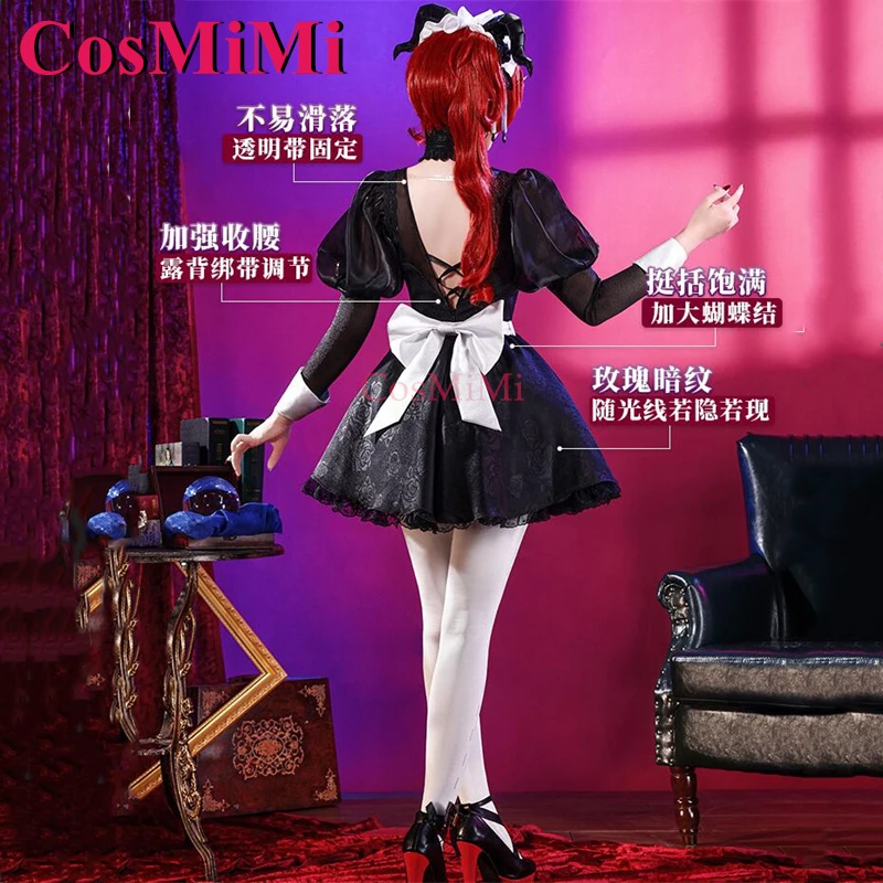 CosMiMi Game Identity V Priestess/Fiona Gilman Cosplay Under The Truth Gorgeous Elegant Maid Dress Carnival Role Play Clothing