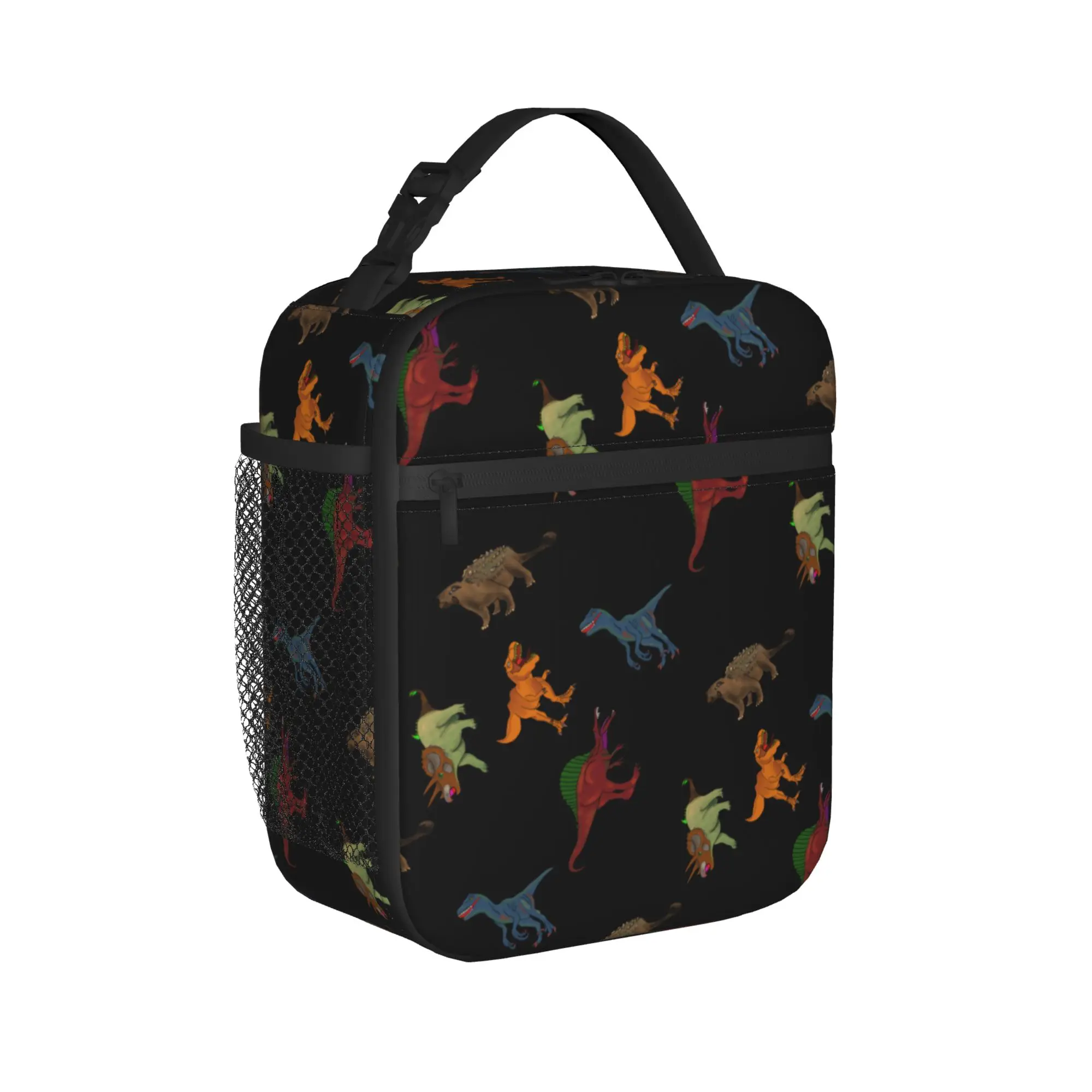 Cartoon Dinosaurs Pattern Thermal Insulated Lunch Bag for School  Portable Food Bag Container Thermal Cooler Food Box