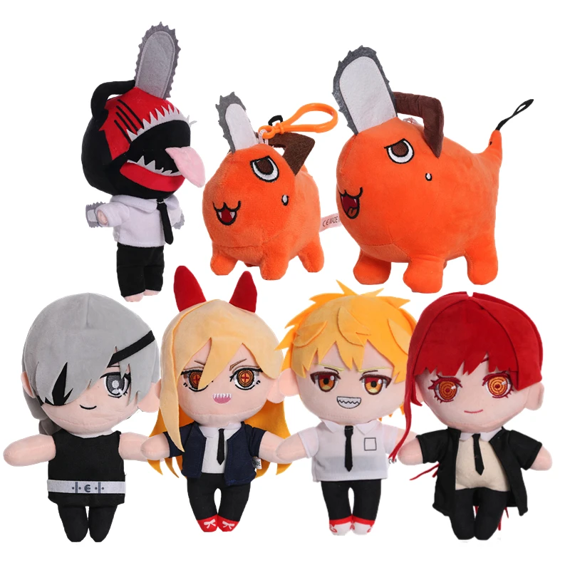 

10-30cm Pochita Chainsaw Man Plush Stuffed Toys Volkner Power Cartoon Anime Figure Keychain Pendant Soft Doll Baby Birthday Gift