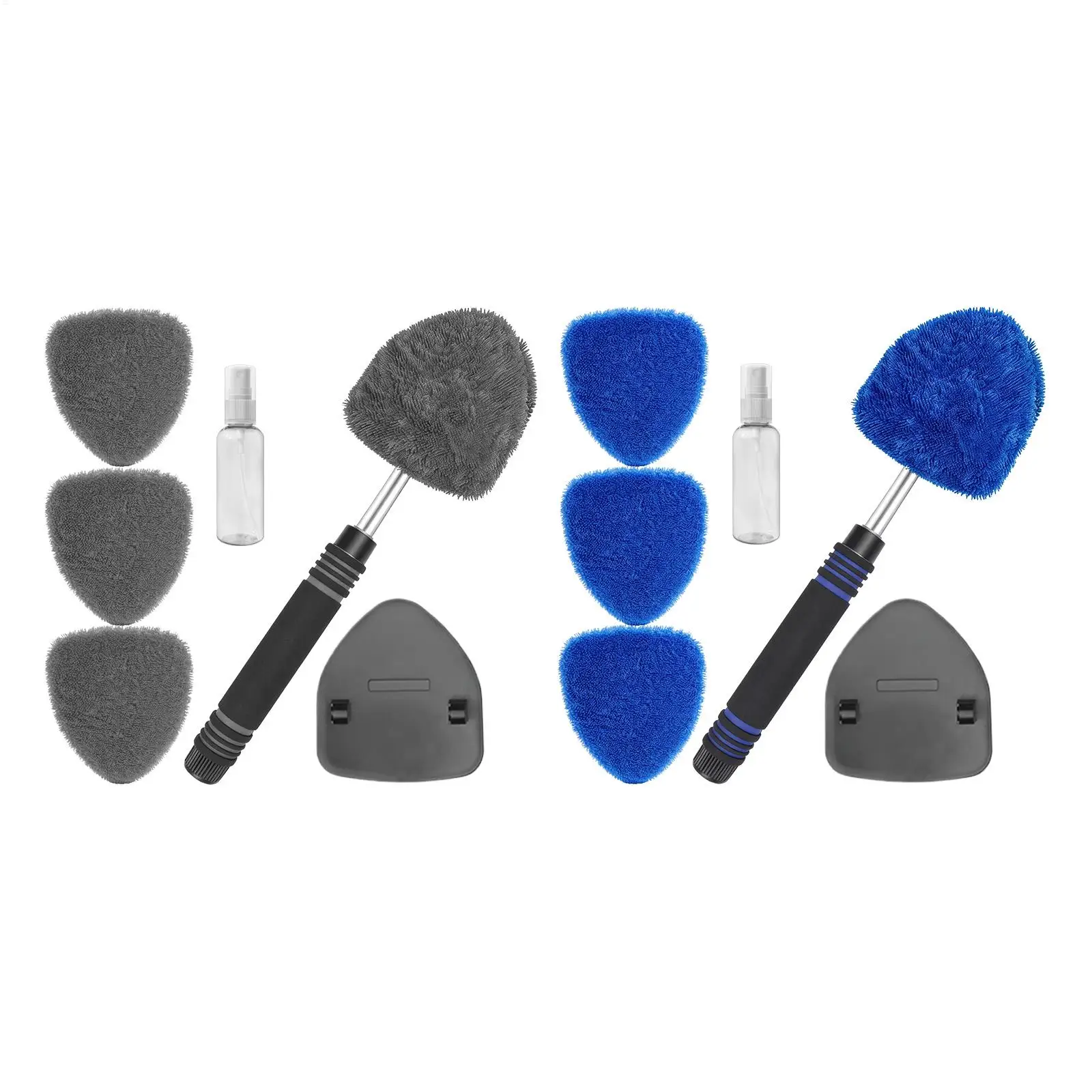 Telescopic Car Window Windshield Cleaning Brush Set Microfiber Window Glass Cleaner Car Window Cleaner Scraping Mist Eliminator