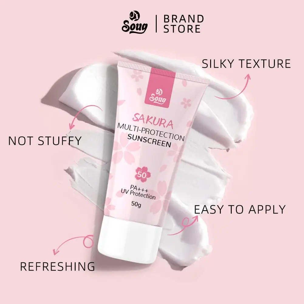 

UV Protect Body Serum Isolation Lotion Sunscreen Protector Brightning Moisturizer Cream SPF50 Sakura Sunscreen Moisturizing