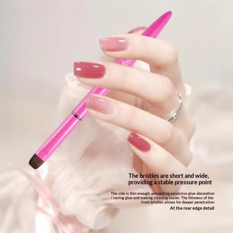 2Pcs 3 In 1 French Nail Brush Multi Function Brush Head Fine Nail Brush Suitable For Gel And Acrylic Nails Precise Cleaning