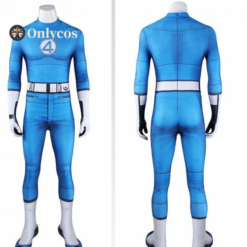 أزياء رائعة أربعة السيد الرائعة التأثيرية بدلة ريد ريتشاردز ملابس خارقة بدلة حفلات الهالوين كرنفال COSFun