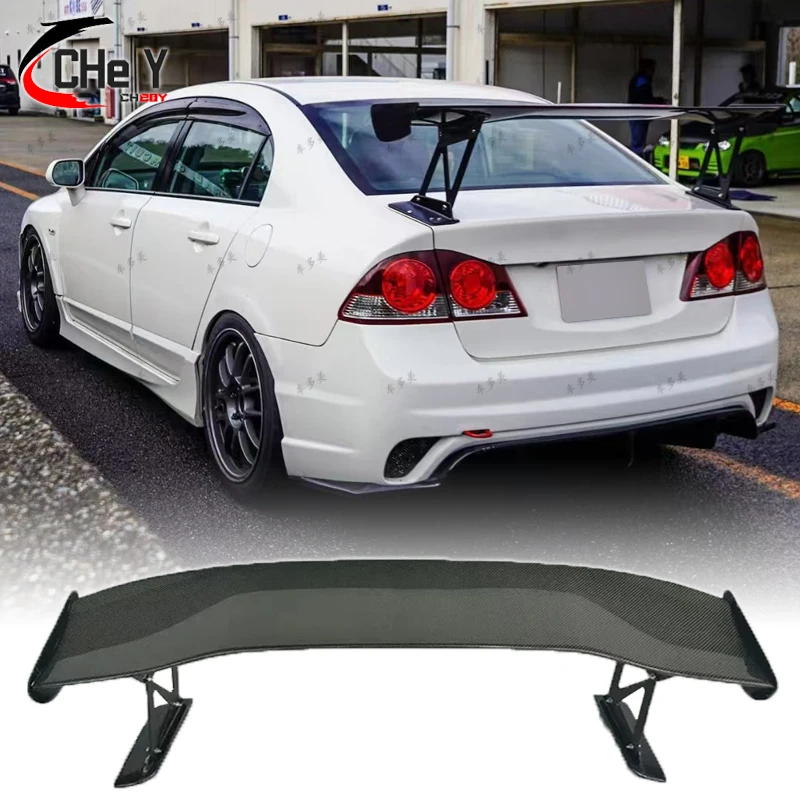 For Honda Civic 2006-2012 General Motors style fd2 style fender spoiler carbon fiber luggage compartment Car exterior Accessorie